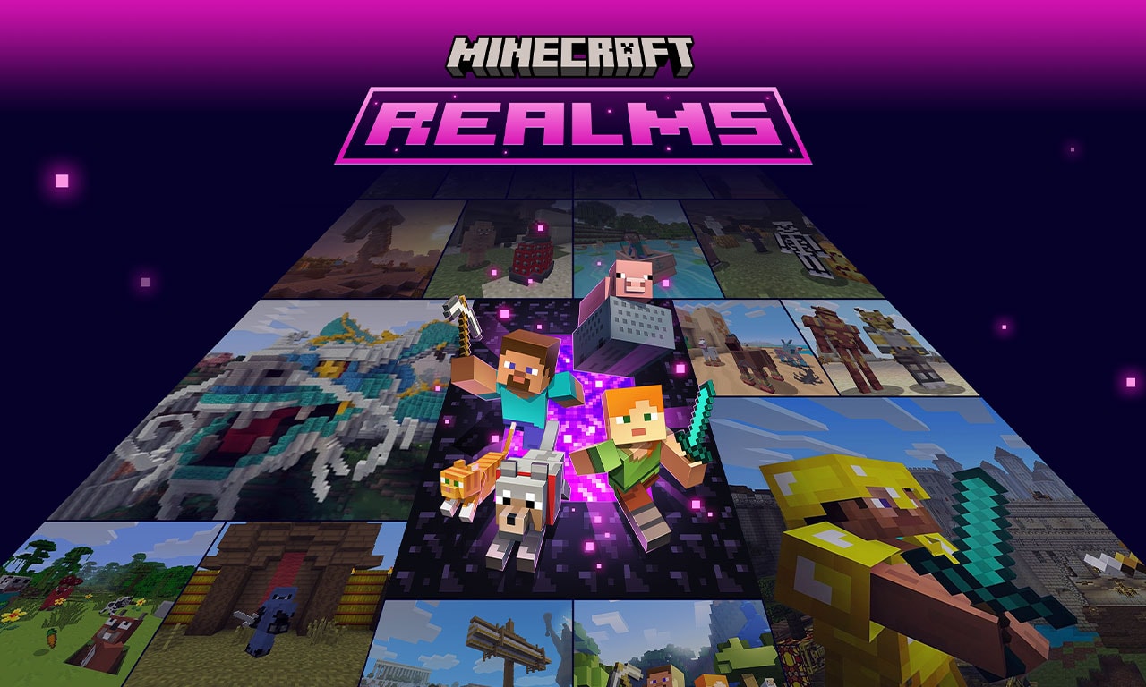 Minecraft Realms private online worlds for you and invited friends